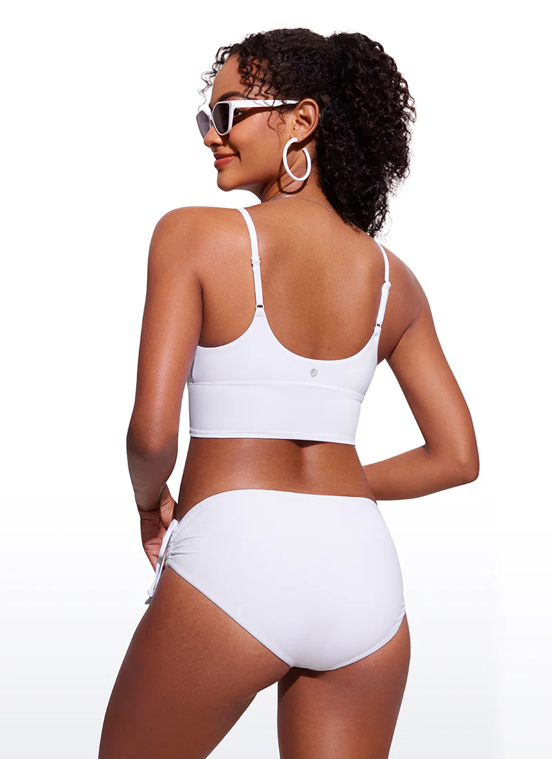 Sunshine Deep V Neck Strappy Bikini Top - Image 13