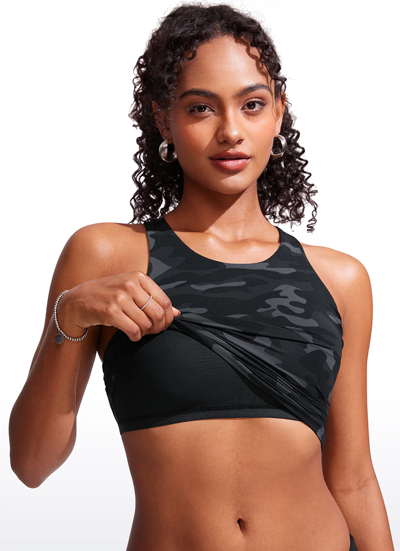 High Neck Racerback Tankini Top - Image 13