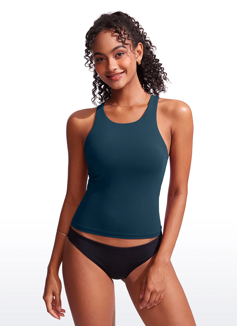 High Neck Racerback Tankini Top - Image 15