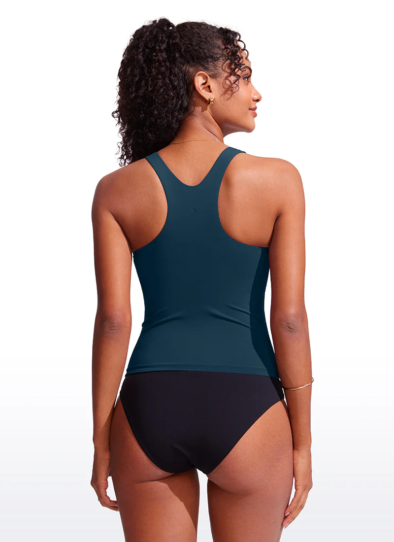 High Neck Racerback Tankini Top - Image 16