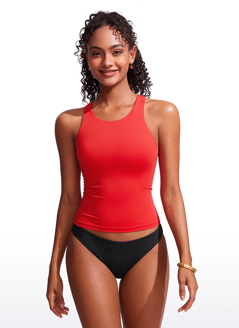 High Neck Racerback Tankini Top - Image 20