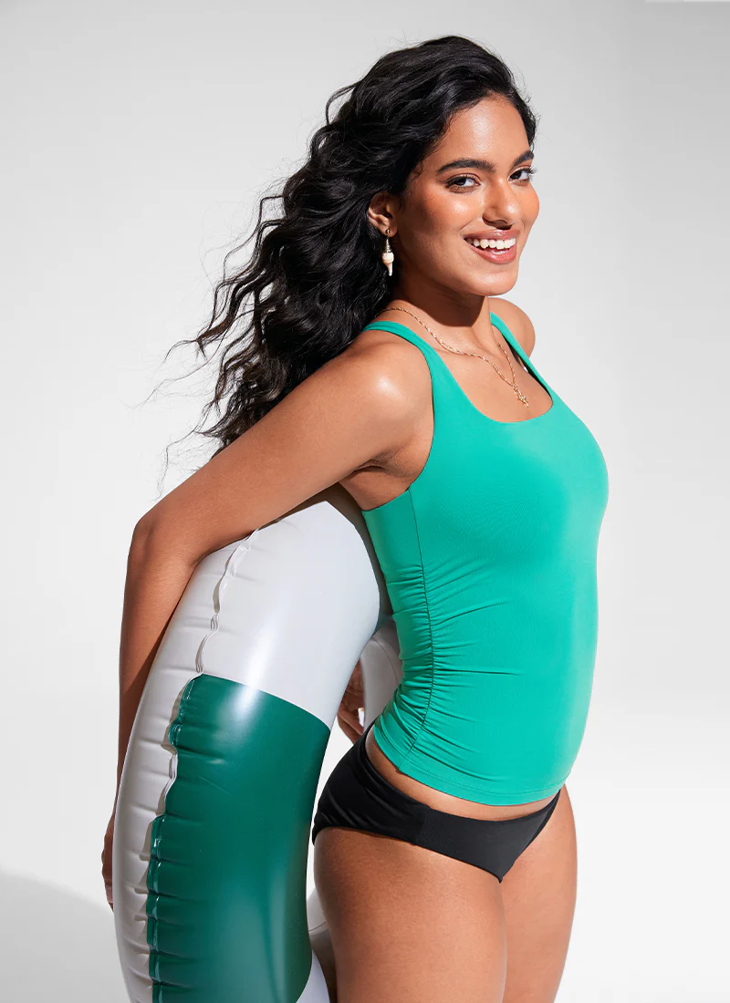 Sunshine Square Neck Tankini Top - Image 3