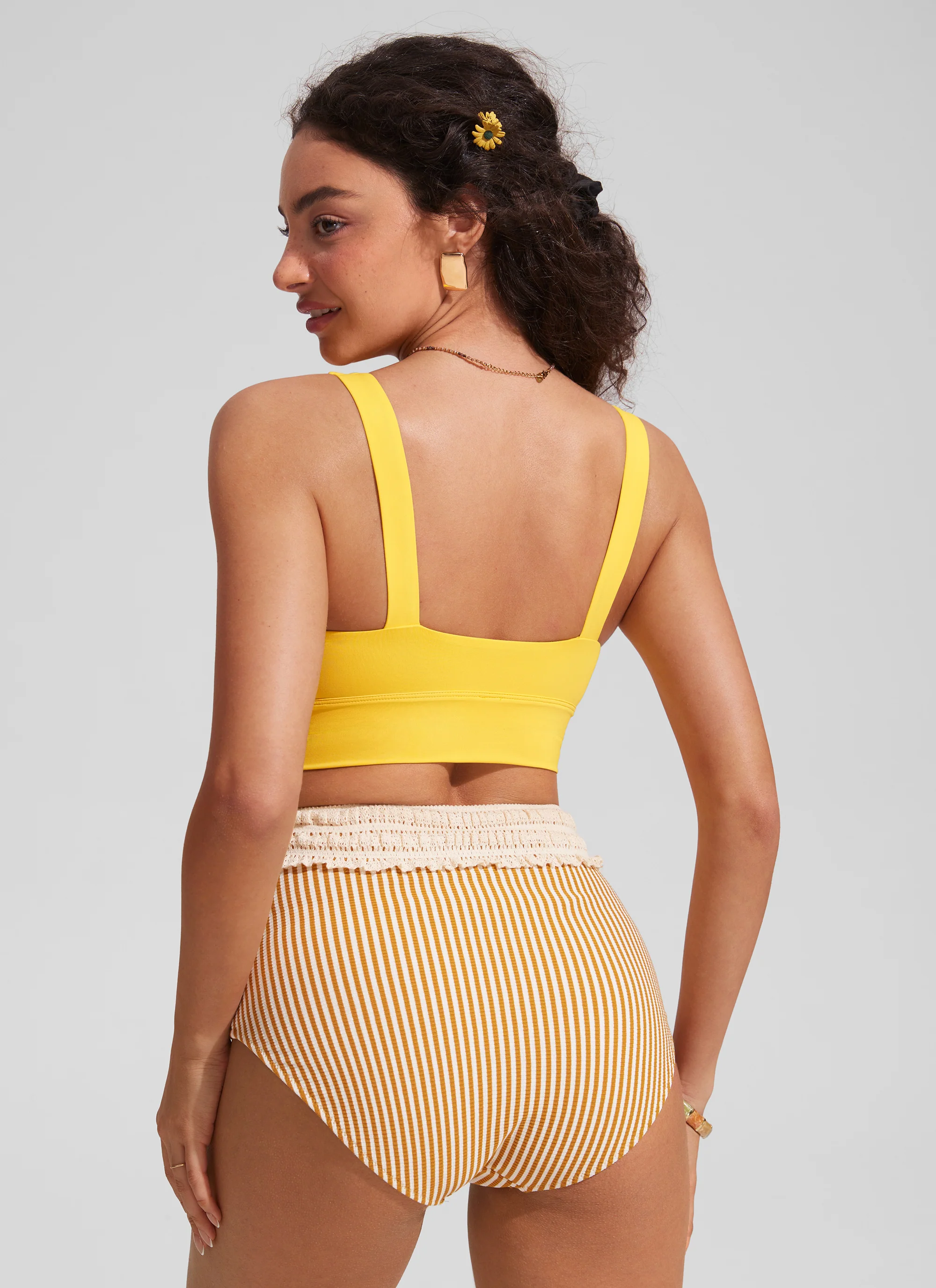 Supportive Modest Wide Straps Bikini Top - Image 10