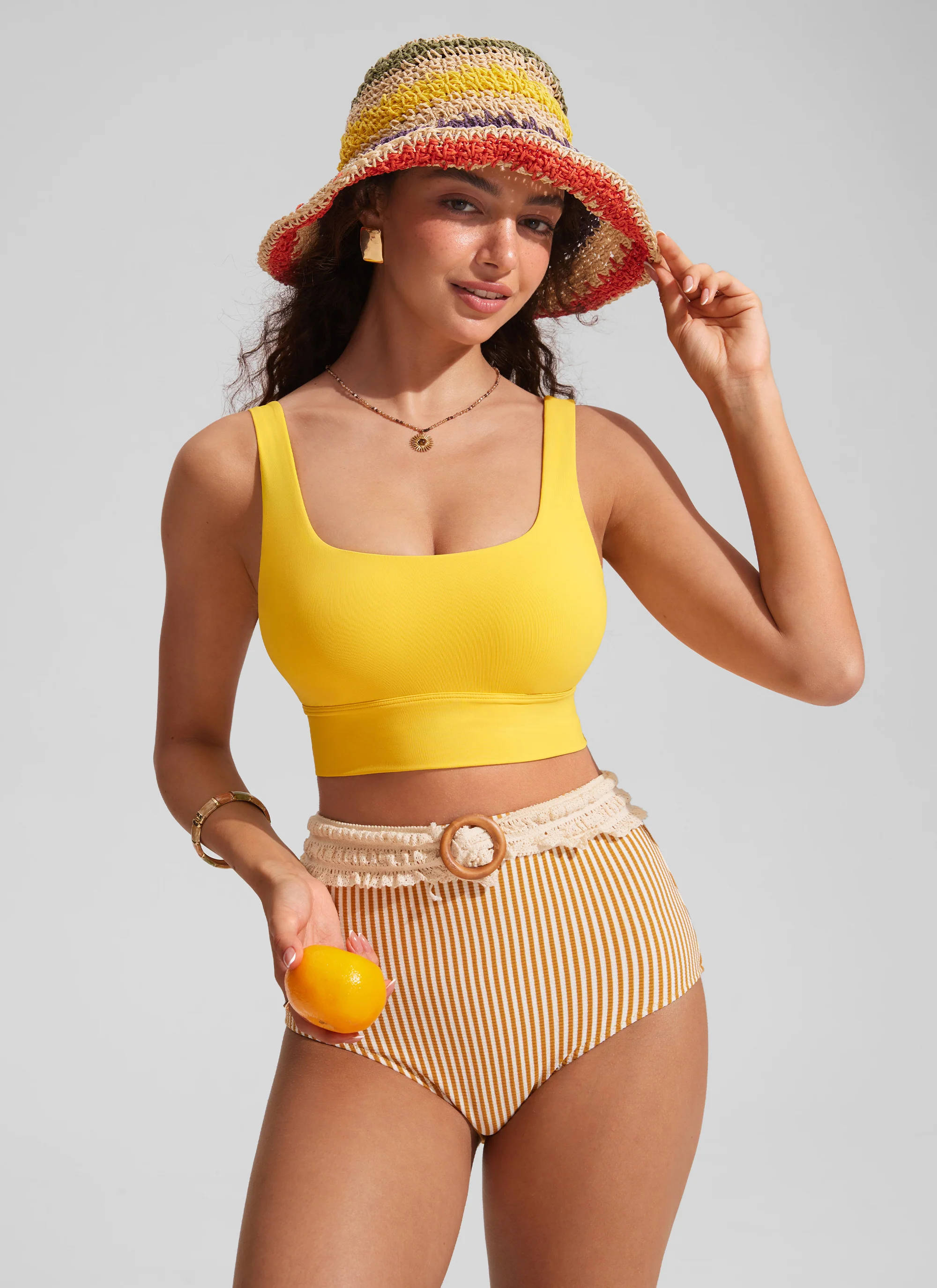 Supportive Modest Wide Straps Bikini Top - Image 12
