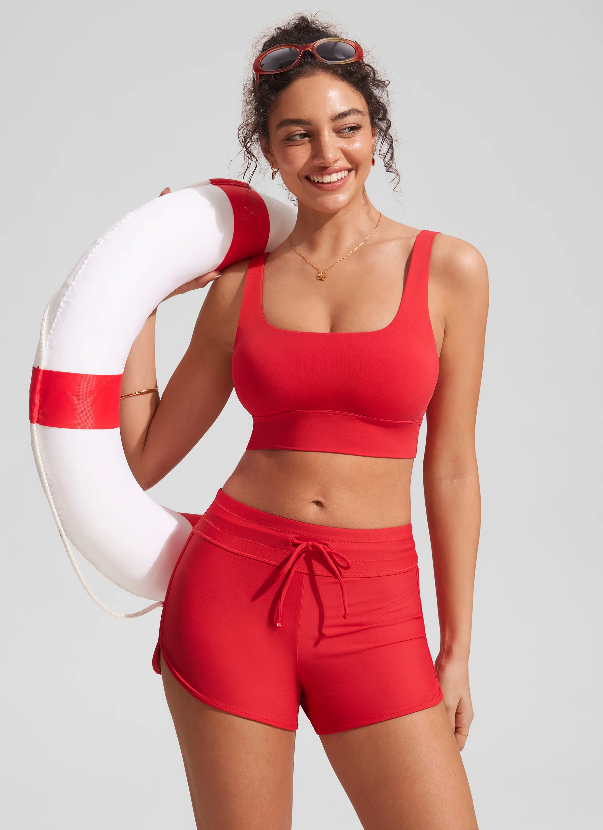 Supportive Modest Wide Straps Bikini Top - Image 4