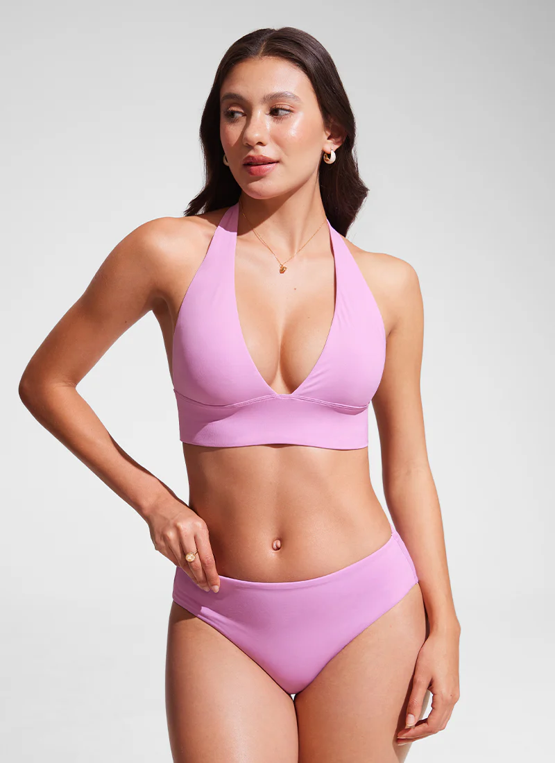 Halter Padded Backless Bikini Top - Image 26