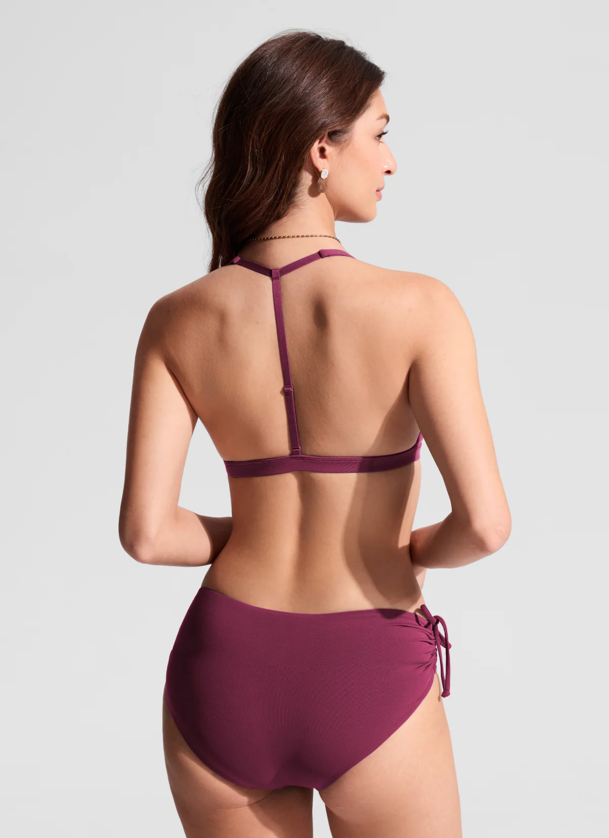 Deep V neck T back Triangle Bikini Top - Image 16