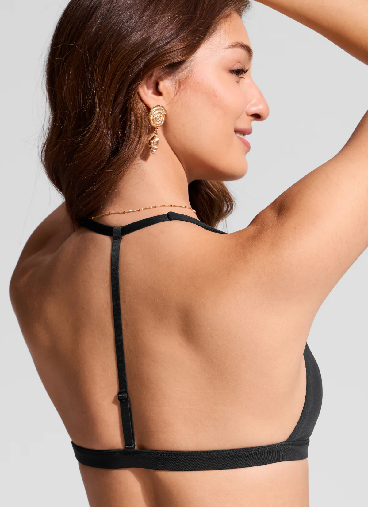 Deep V neck T back Triangle Bikini Top - Image 8