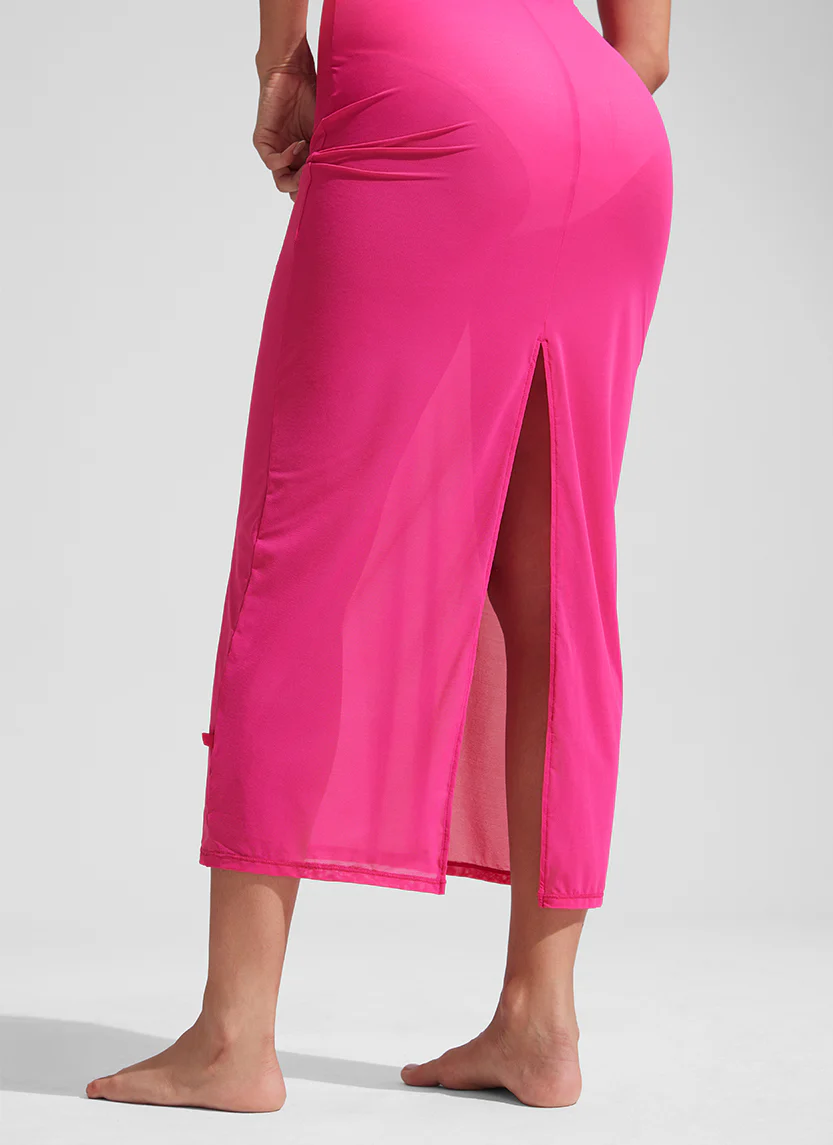 Mesh Midi Sleeveless Swimsuit Coverup with Back Slit - Image 22
