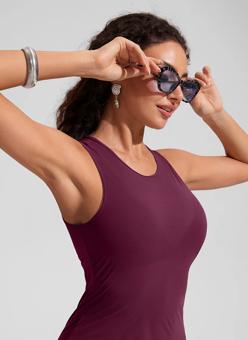 Mesh Midi Sleeveless Swimsuit Coverup with Back Slit - Image 4