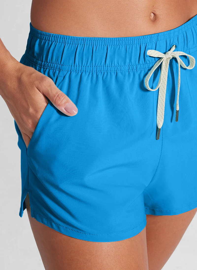 Mid Rise Side Splits Liner Pocket Shorts 3" - Image 15