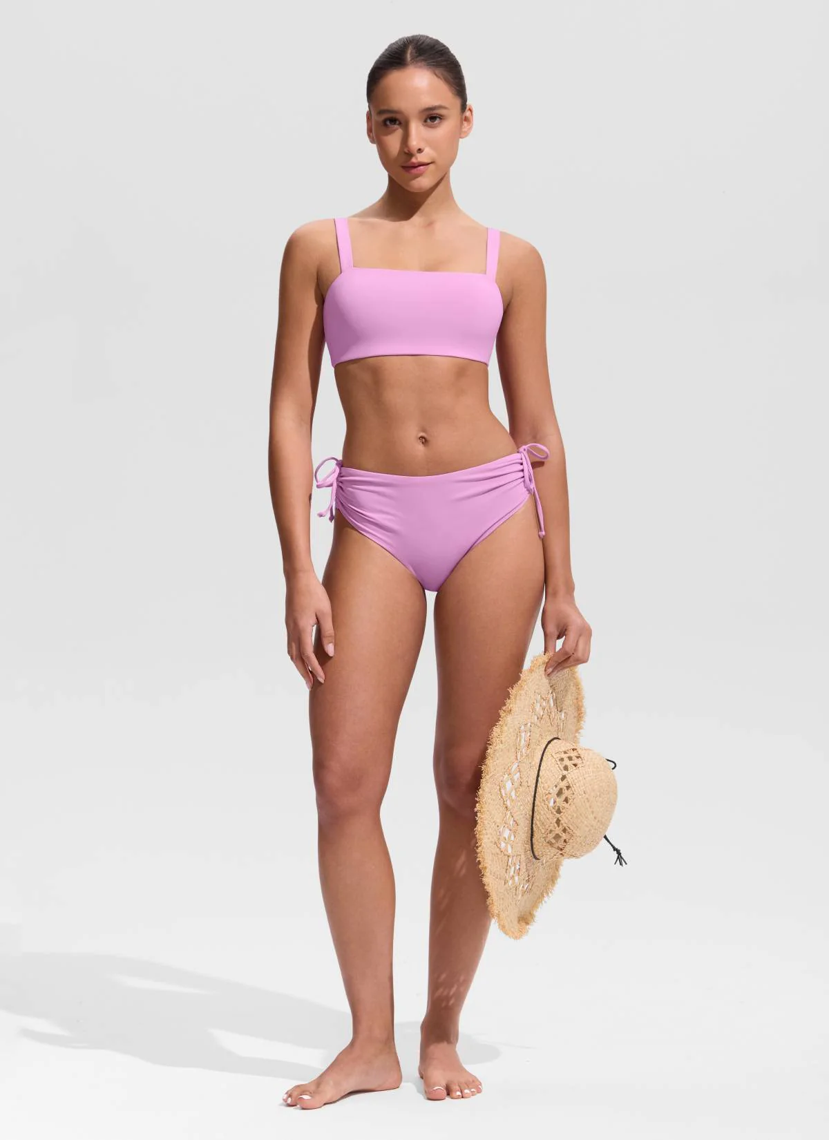 Square Neck Wide Flat Straps Bikini Top - Image 16