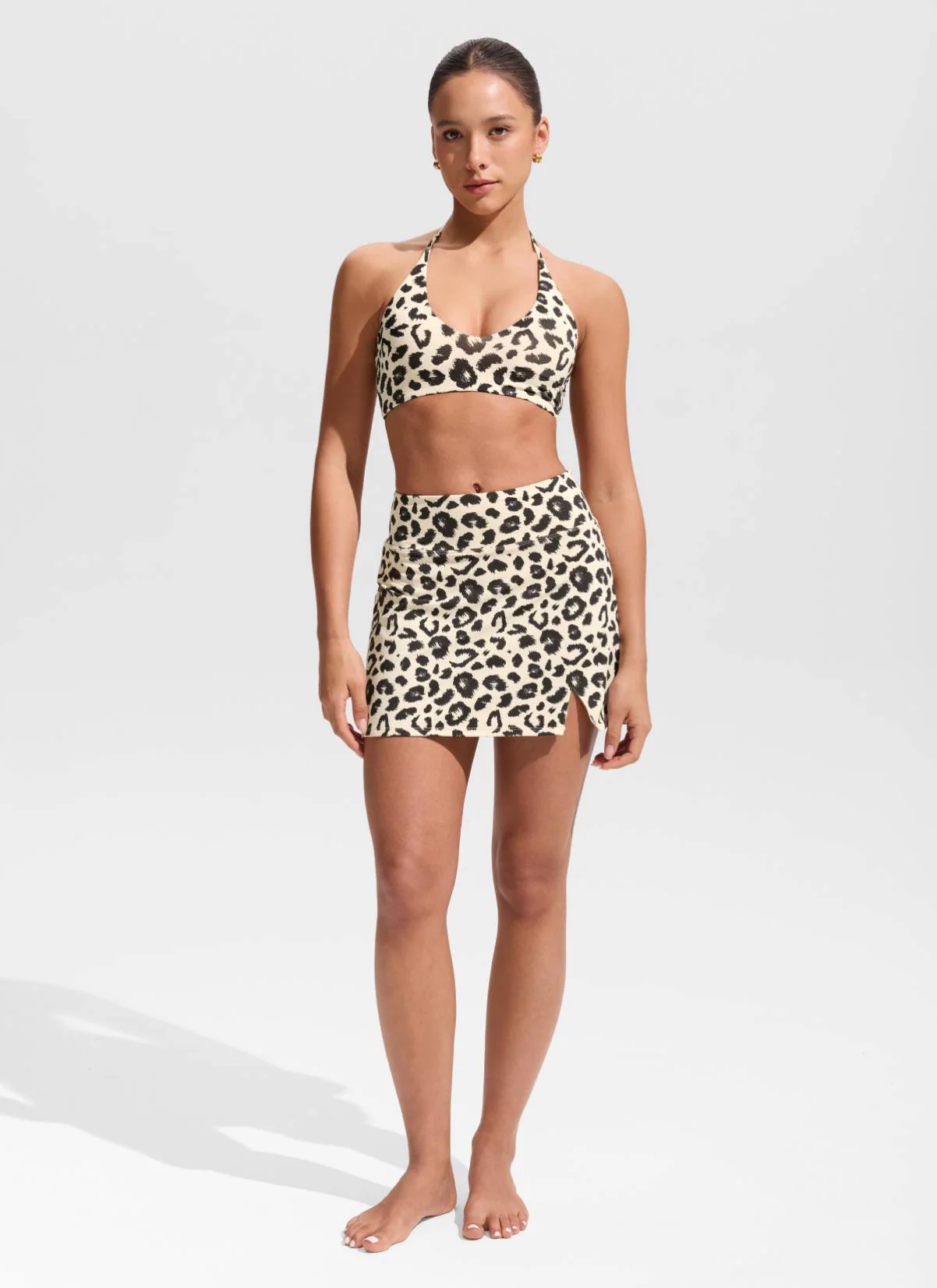 A Line Side Split Built in Brief Swim Skirt - Image 9