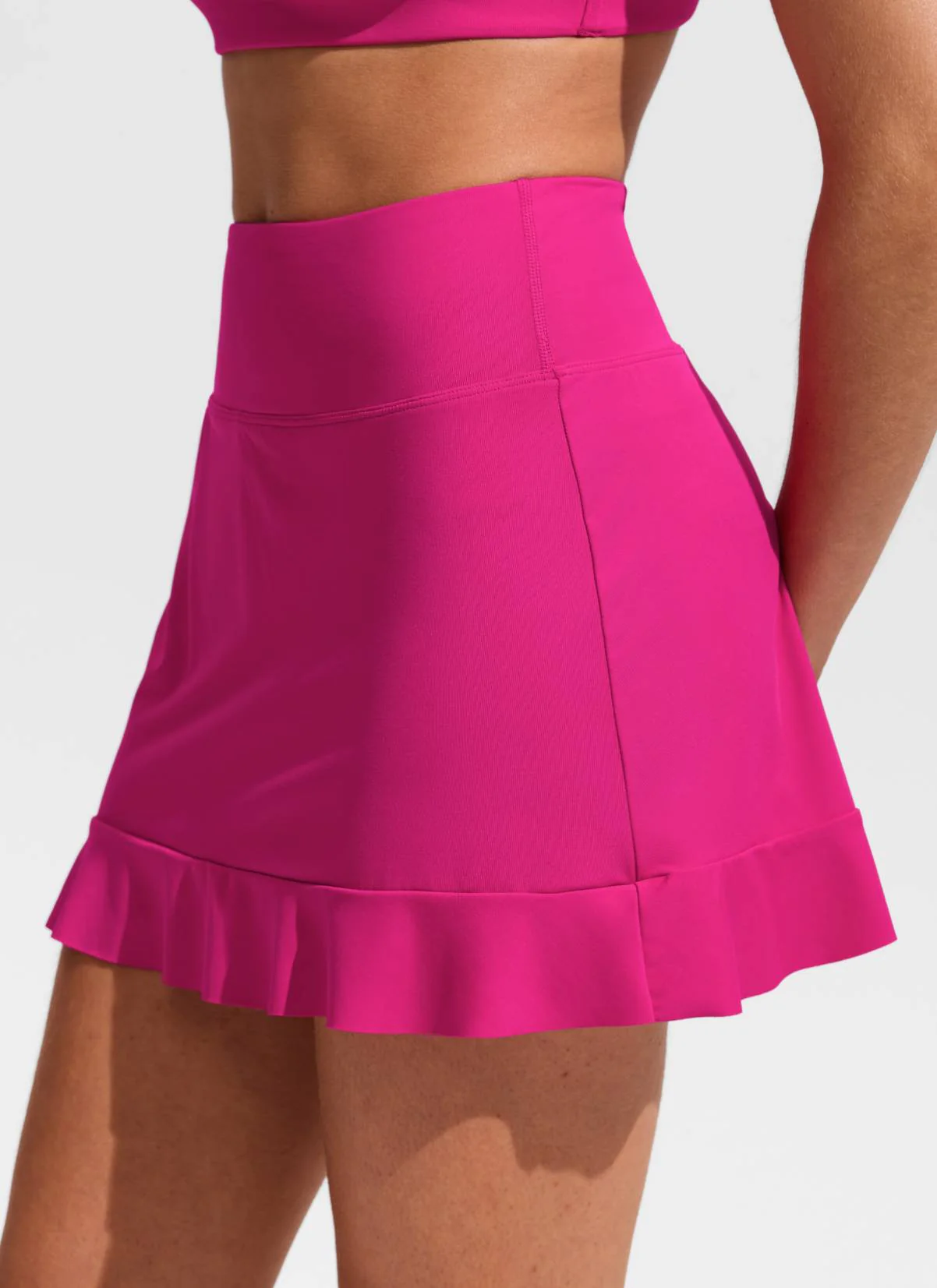 High Rise Ruffle Built in Brief Swim Skirt - Image 30