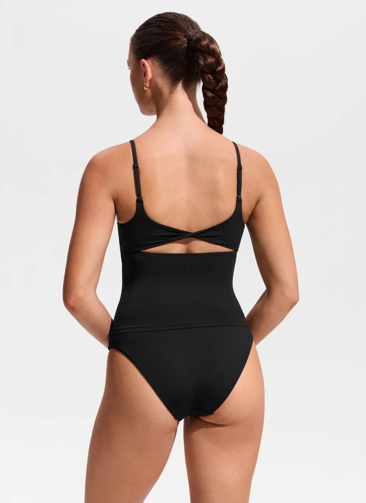 U Neck Twist Back Tankini Top - Image 22