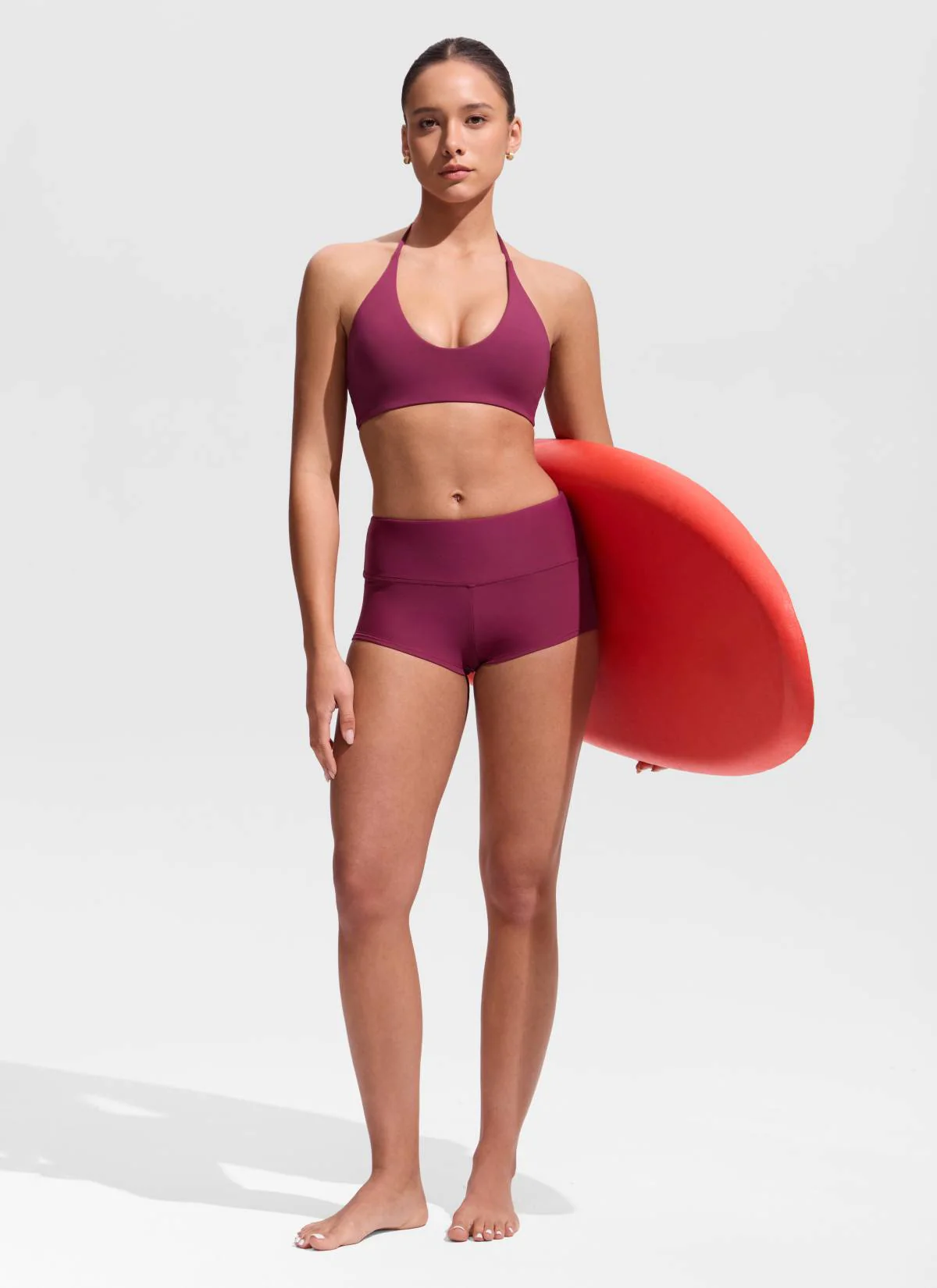 Halter Crewneck Self Tie Bikini Top - Image 13