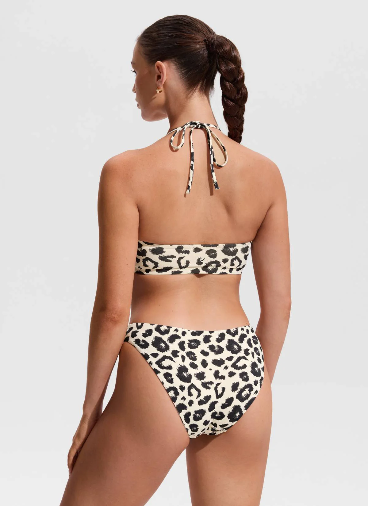 Halter Crewneck Self Tie Bikini Top - Image 2
