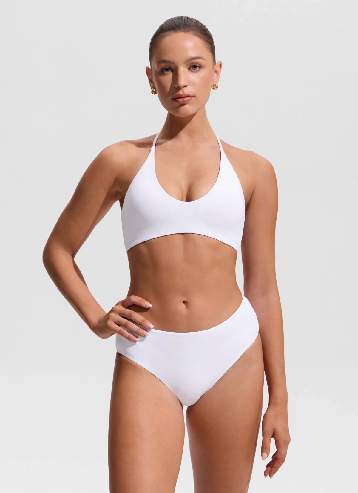 Halter Crewneck Self Tie Bikini Top - Image 22