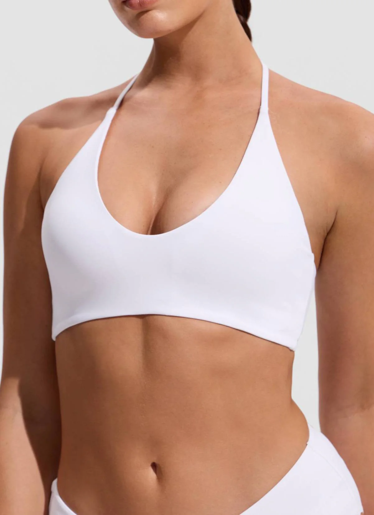 Halter Crewneck Self Tie Bikini Top - Image 25