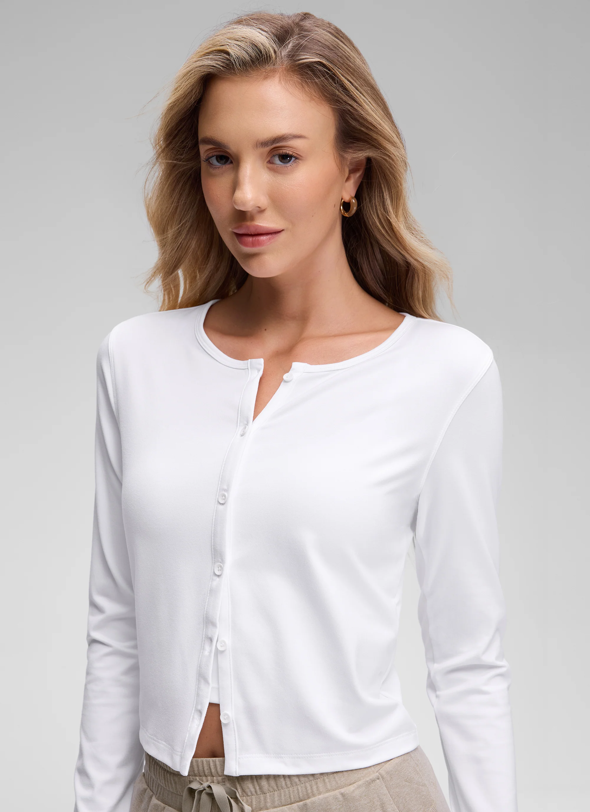 Cloud Jersey Lightweight Button Down Cardigan - Image 20