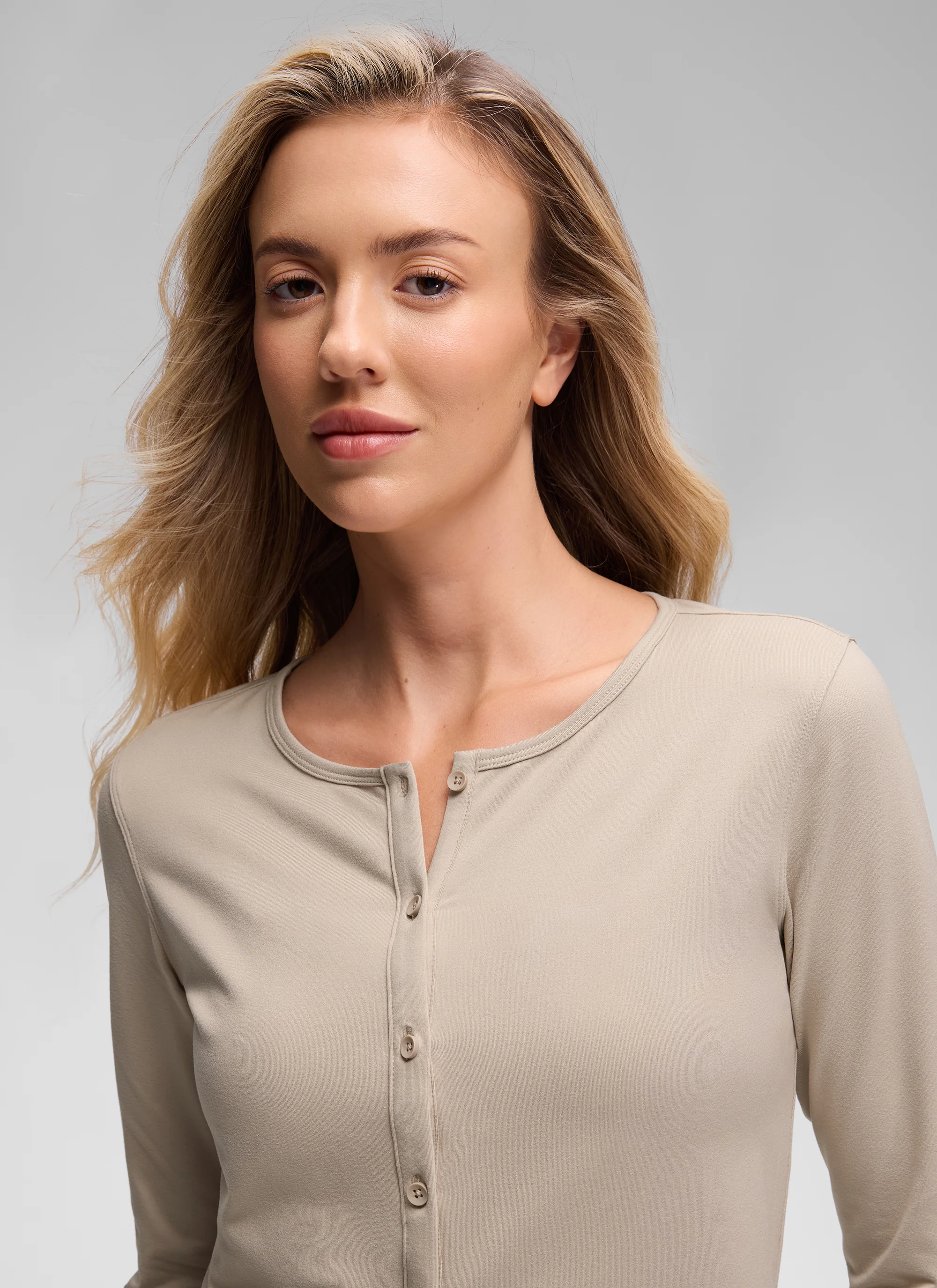 Cloud Jersey Lightweight Button Down Cardigan - Image 4