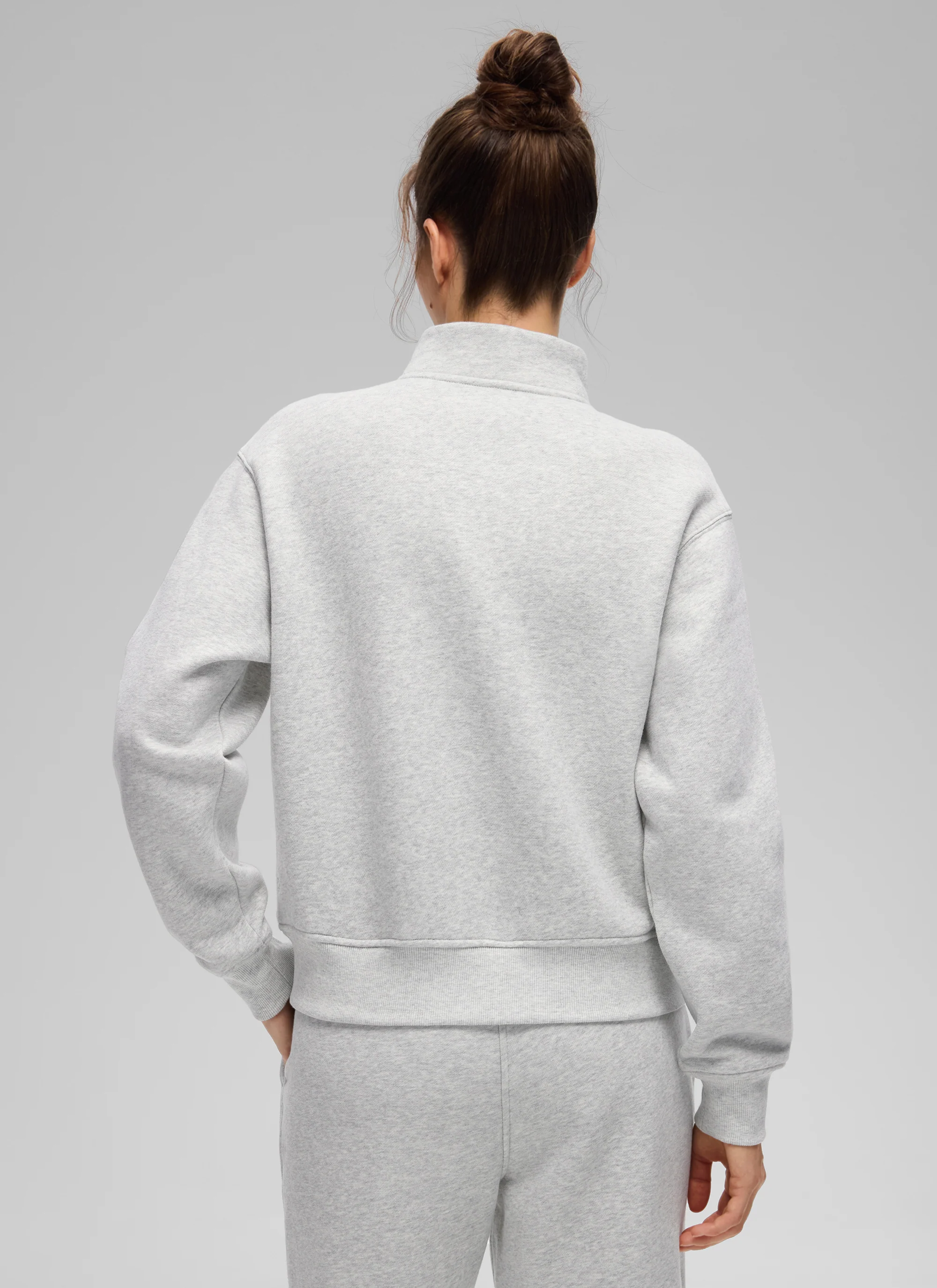 Fleece Lined Half Zip Funnel neck Sweatshirt - Image 8