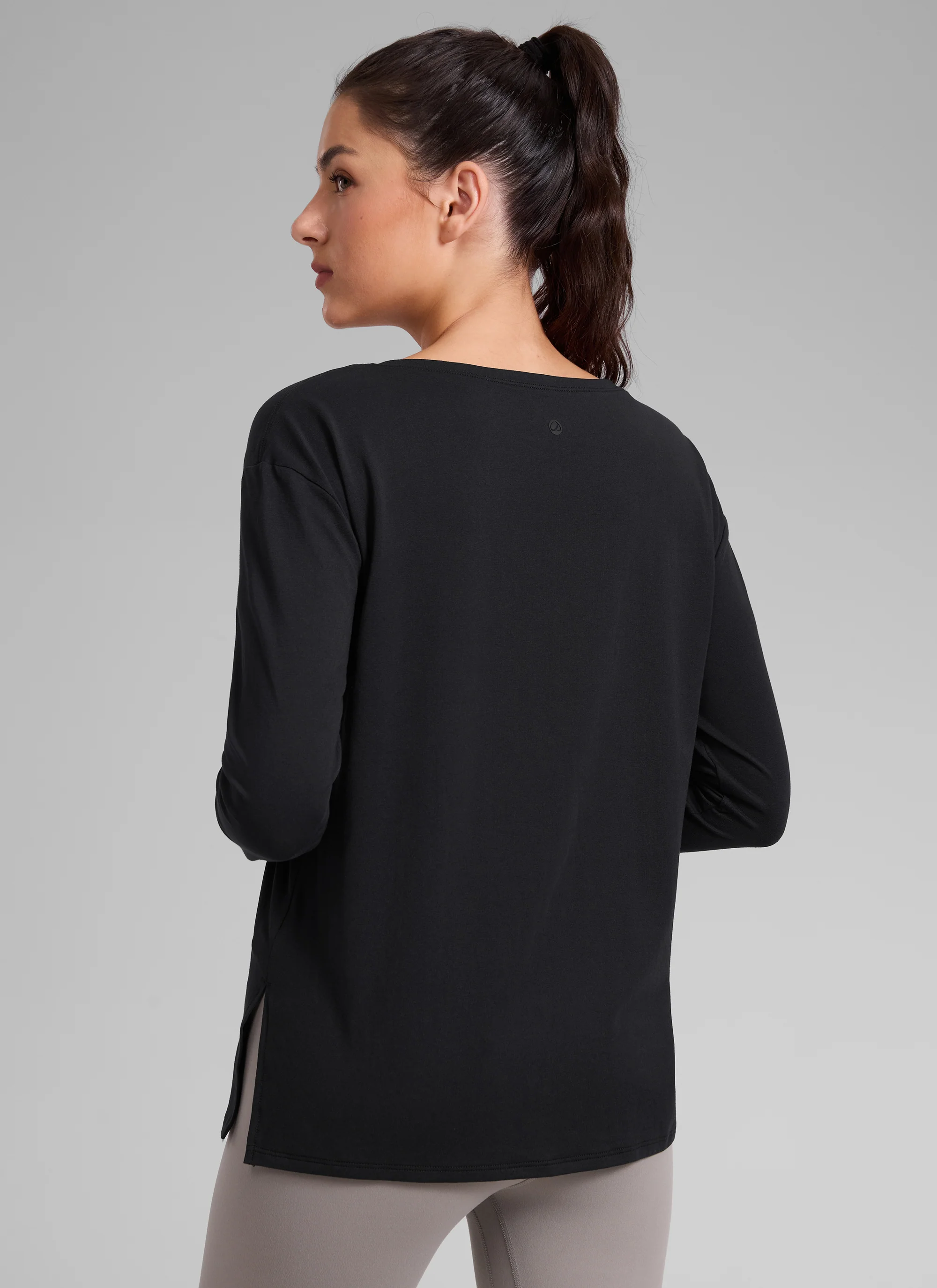 Cotton-Blend Boat Neck Long Sleeve - Image 11