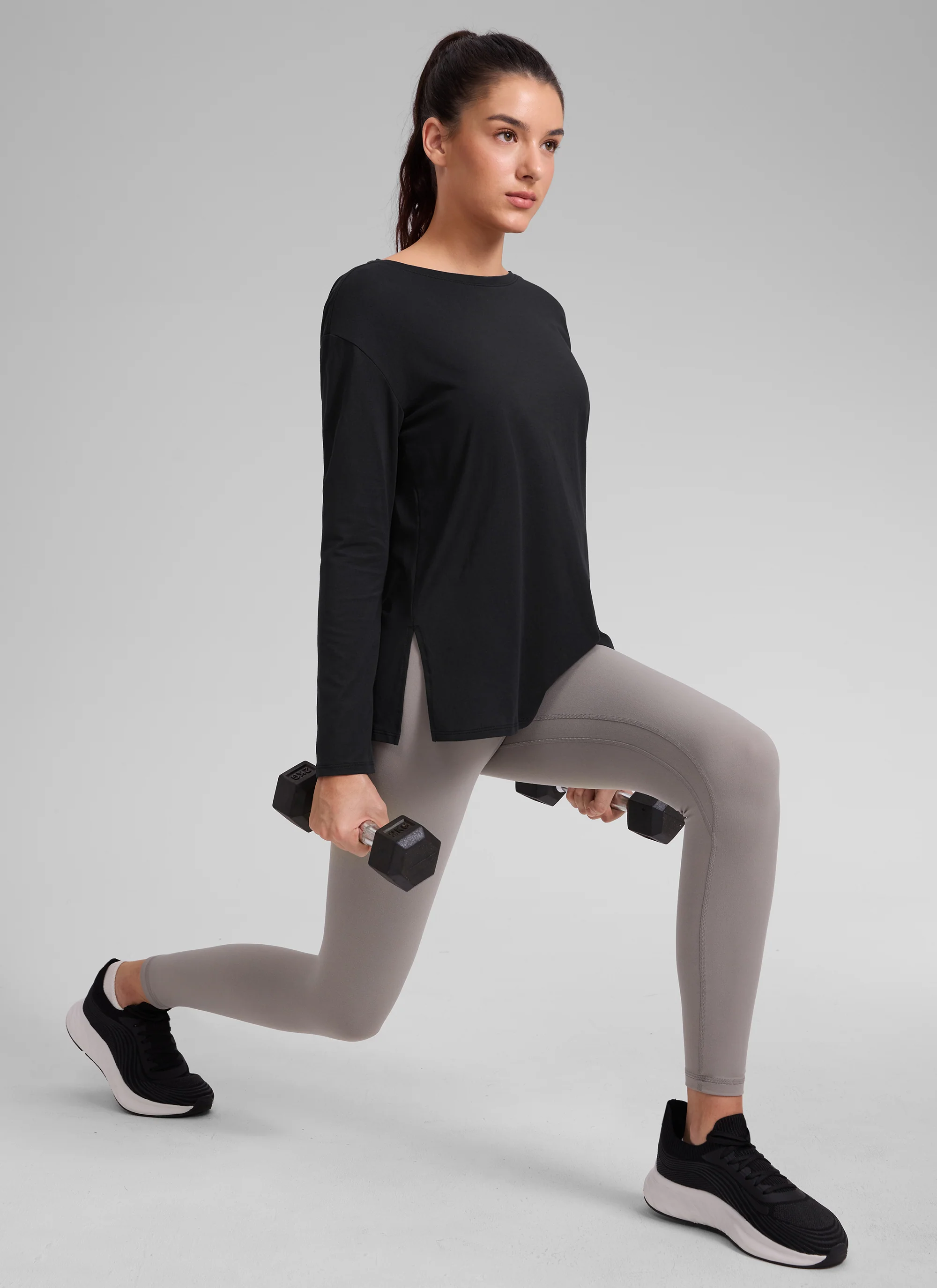 Cotton-Blend Boat Neck Long Sleeve - Image 12