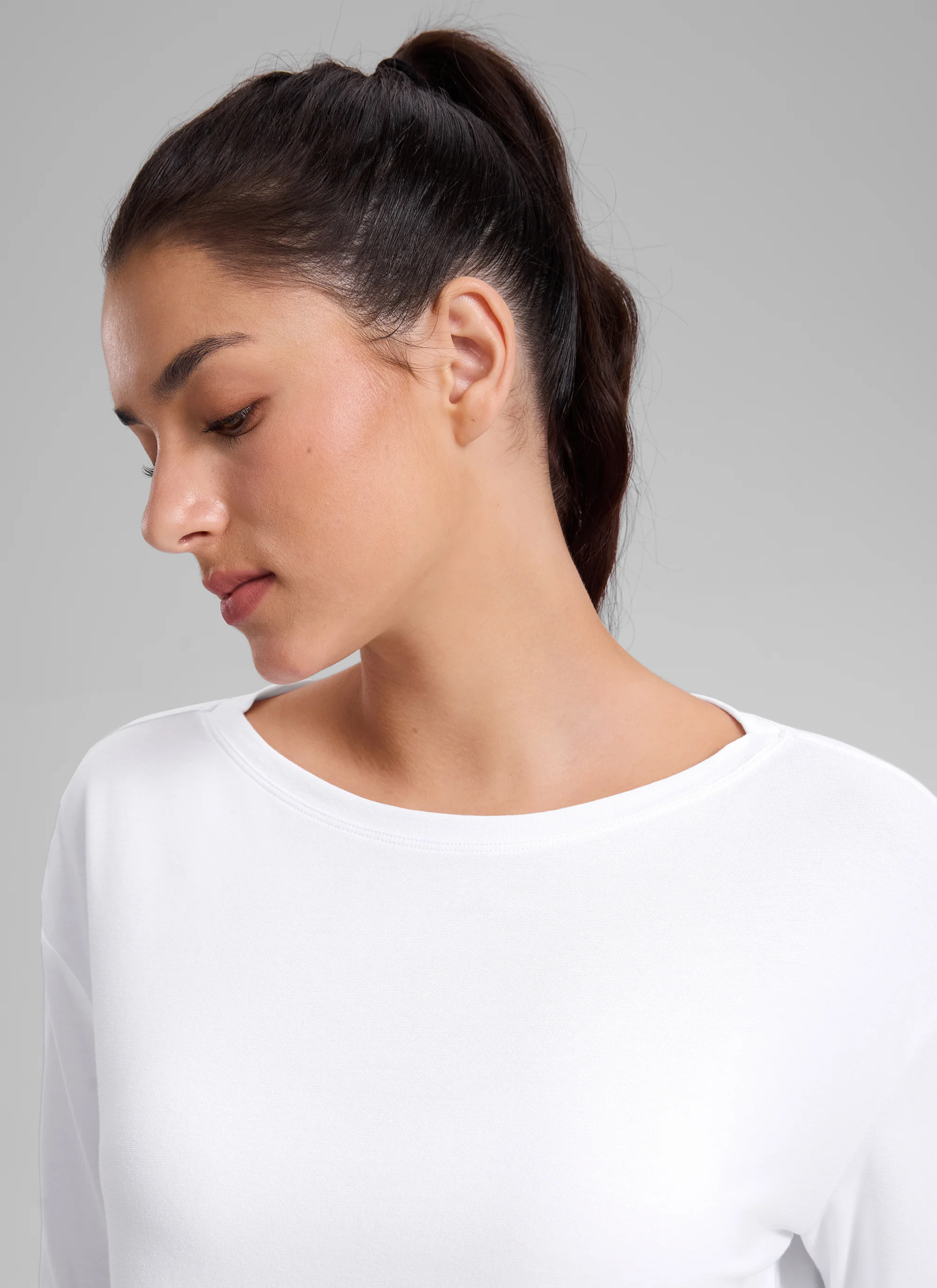 Cotton-Blend Boat Neck Long Sleeve - Image 19