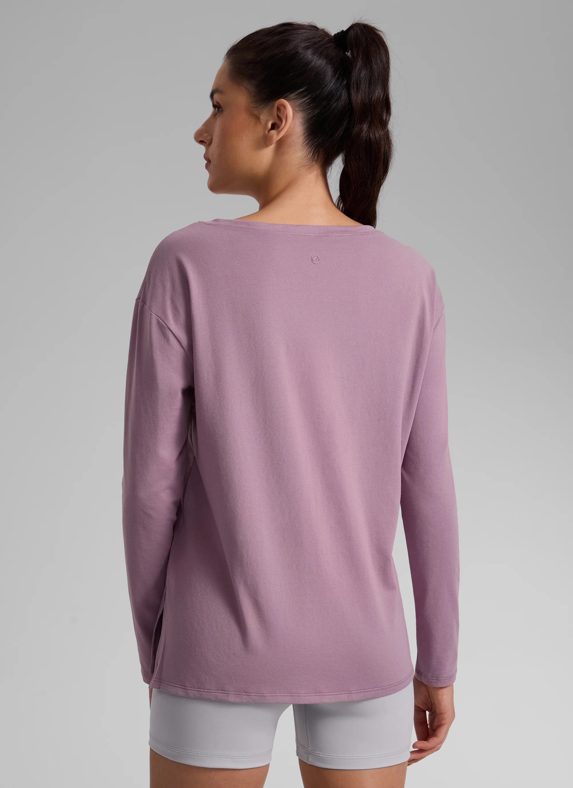 Cotton-Blend Boat Neck Long Sleeve - Image 2
