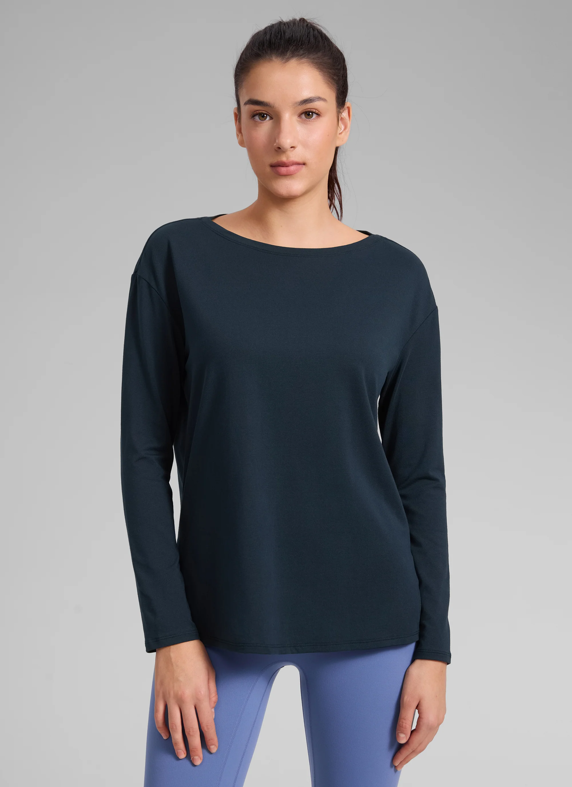 Cotton-Blend Boat Neck Long Sleeve - Image 20