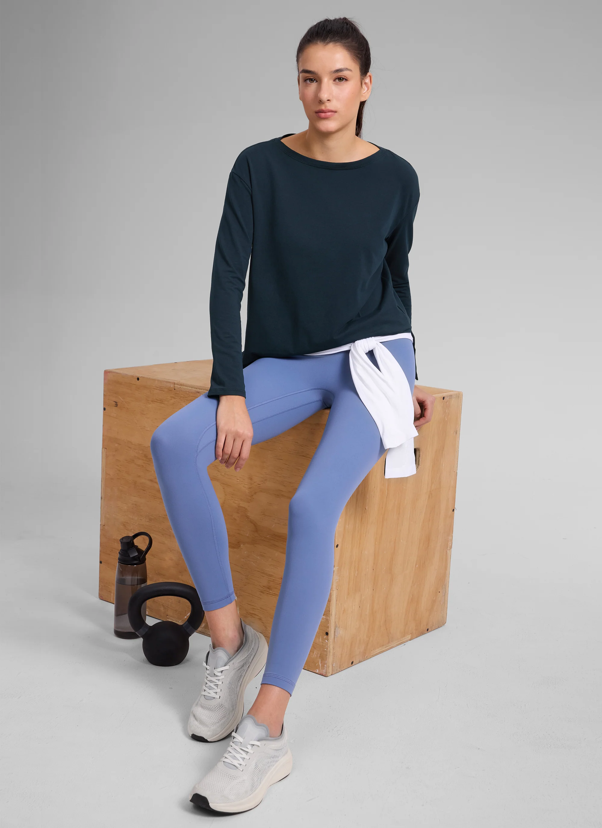 Cotton-Blend Boat Neck Long Sleeve - Image 22