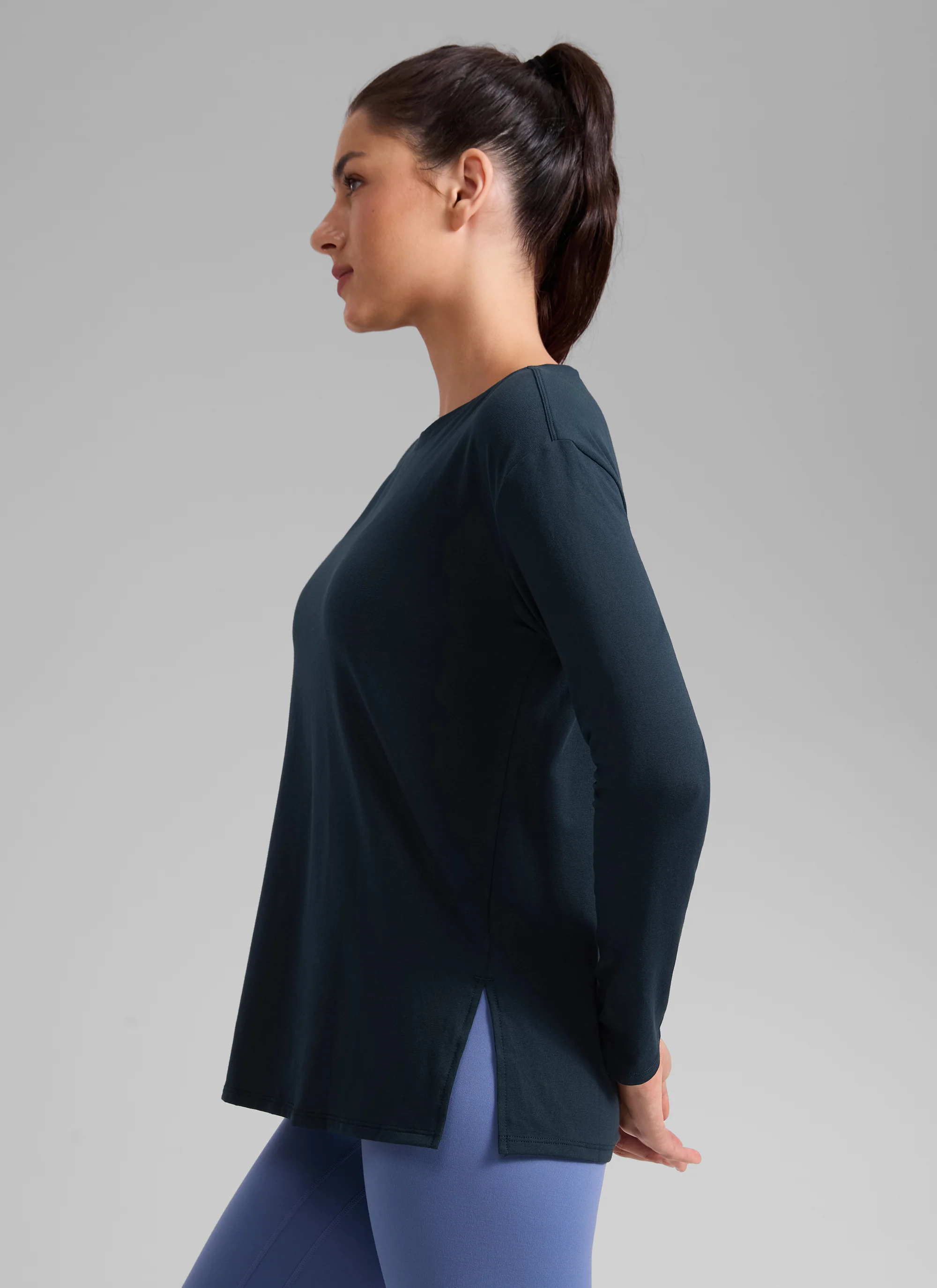 Cotton-Blend Boat Neck Long Sleeve - Image 23