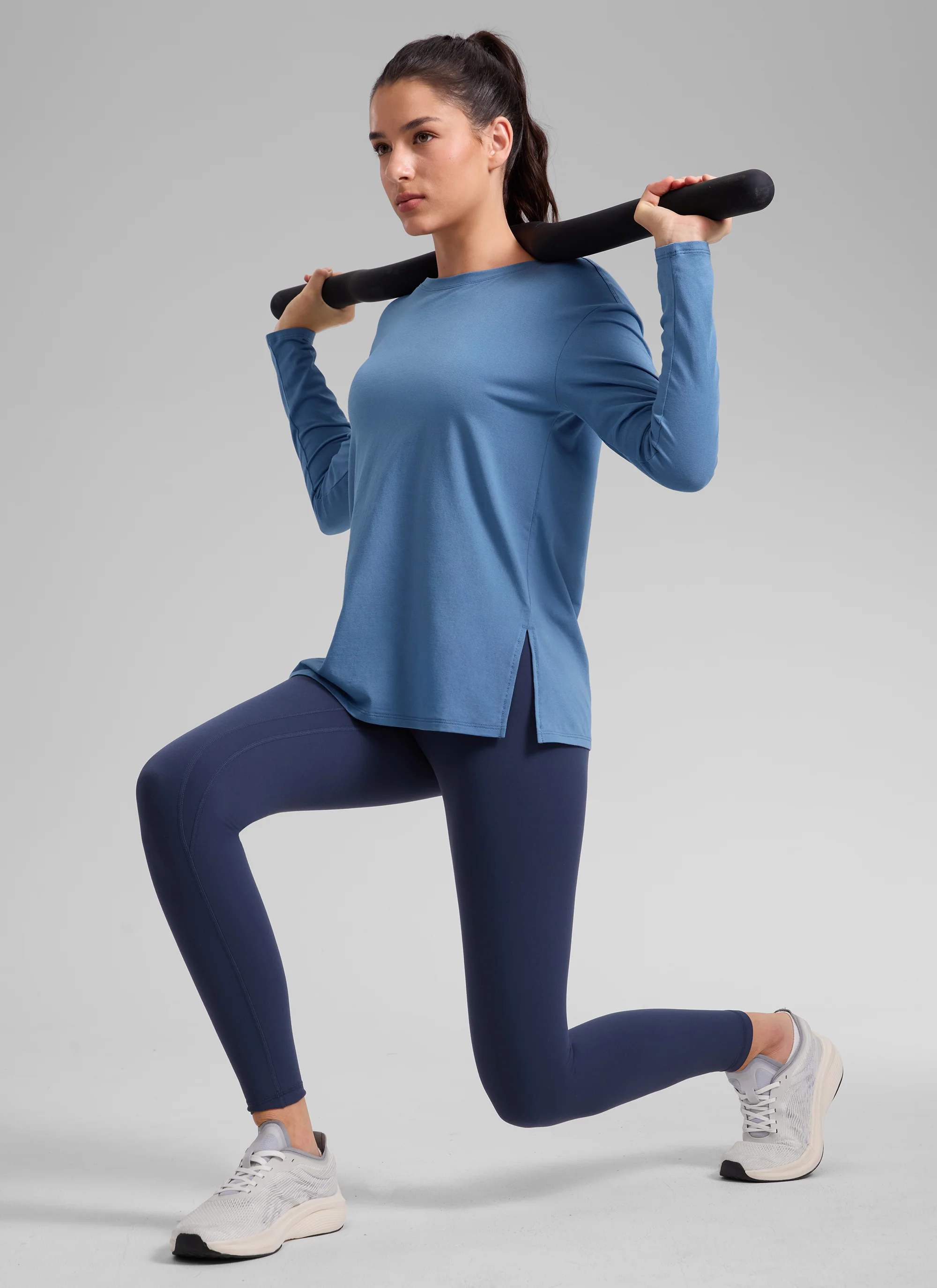 Cotton-Blend Boat Neck Long Sleeve - Image 26