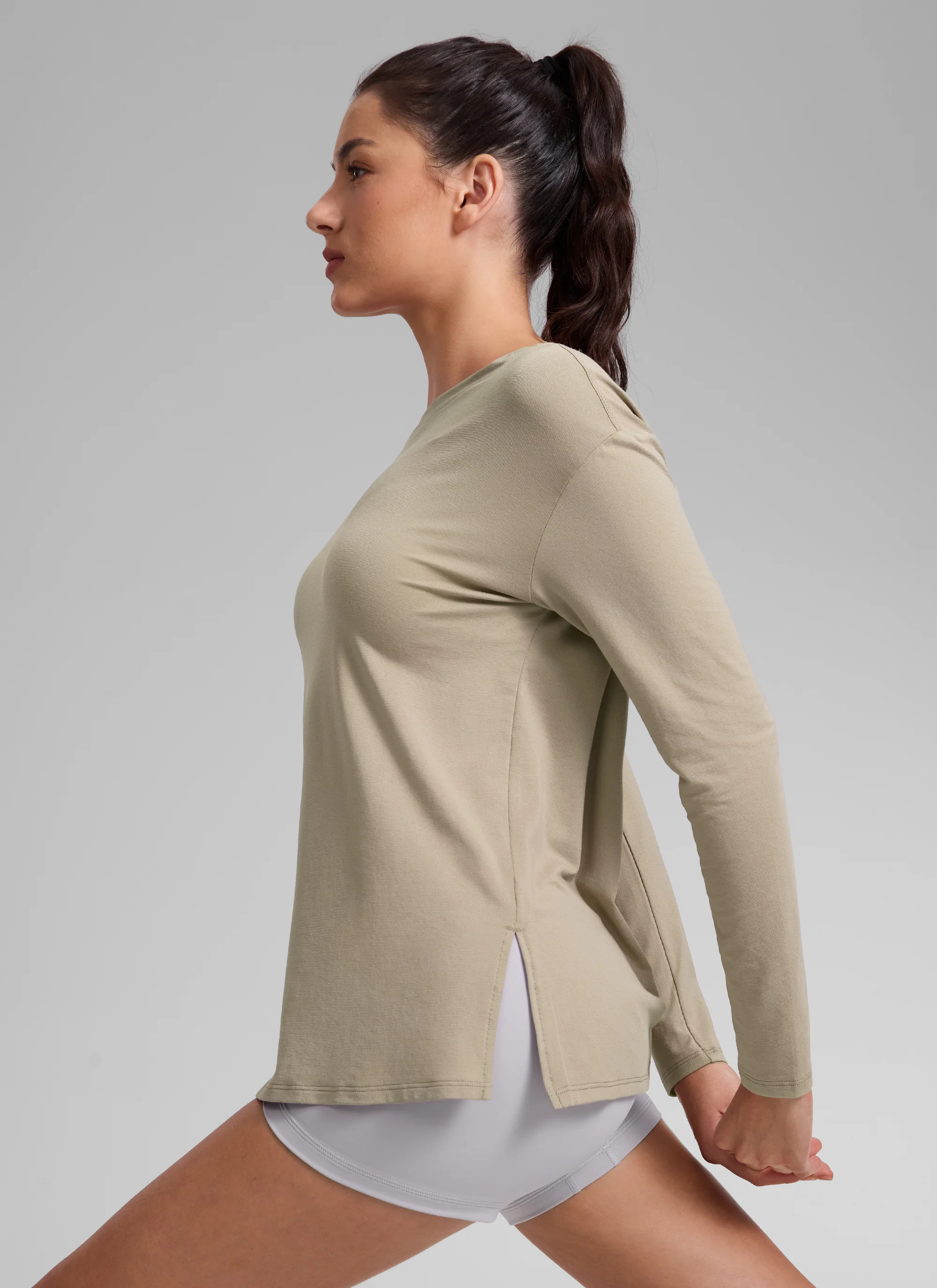 Cotton-Blend Boat Neck Long Sleeve - Image 32