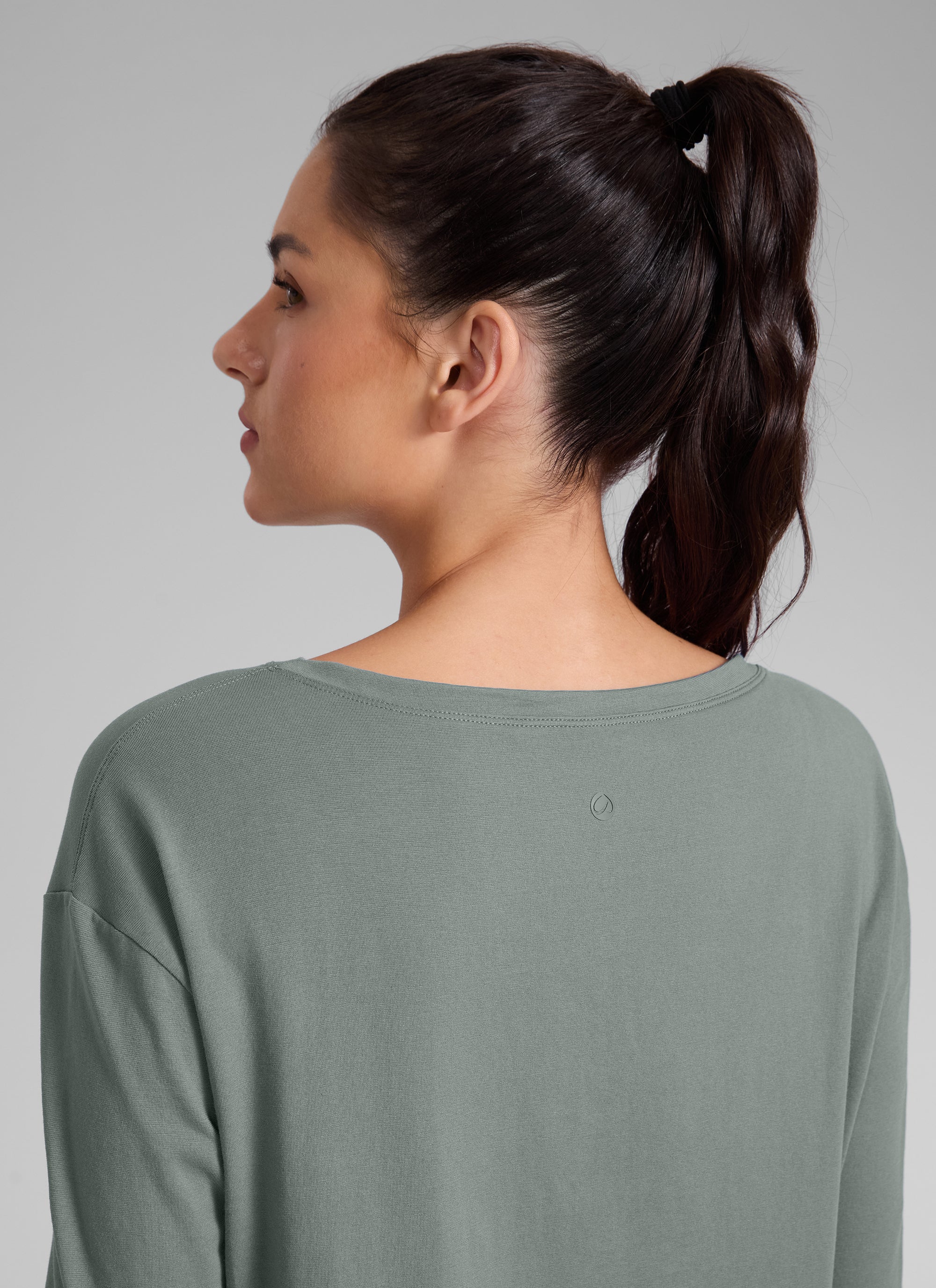 Cotton-Blend Boat Neck Long Sleeve - Image 8