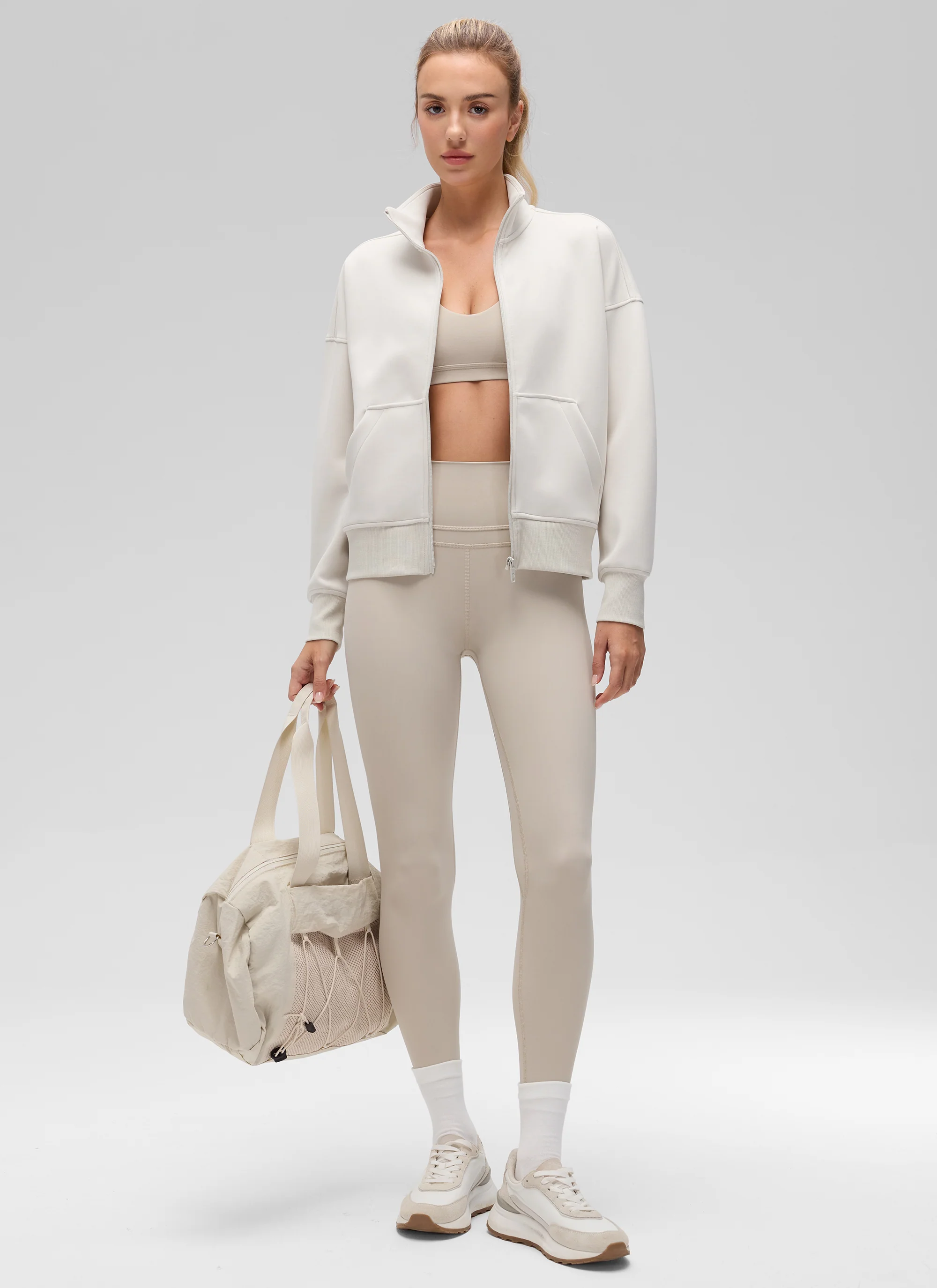 SoftAura High Mock Neck Full Zip Jacket - Image 3