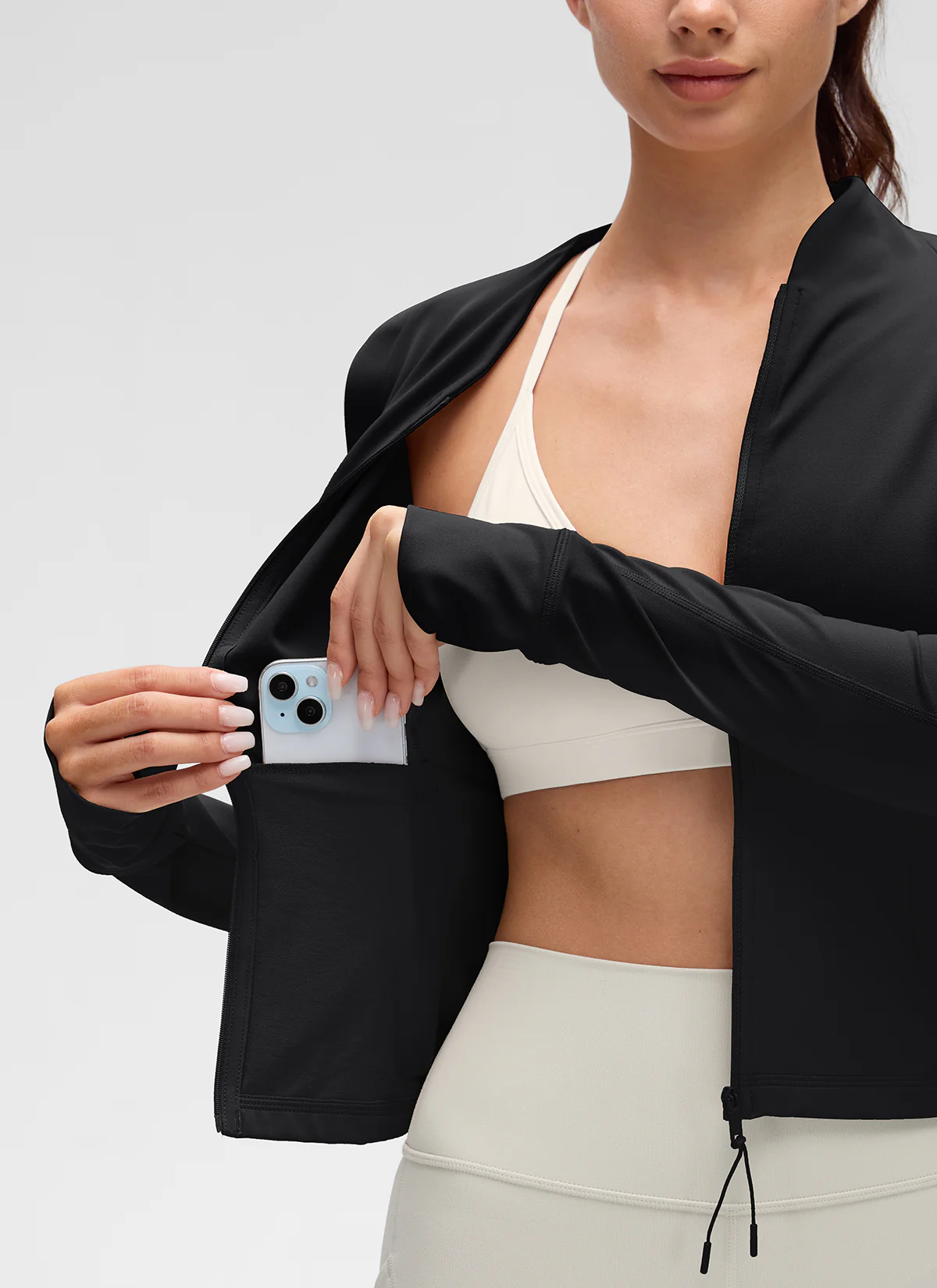 Butterluxe V Neck Waist Length Jacket - Image 21