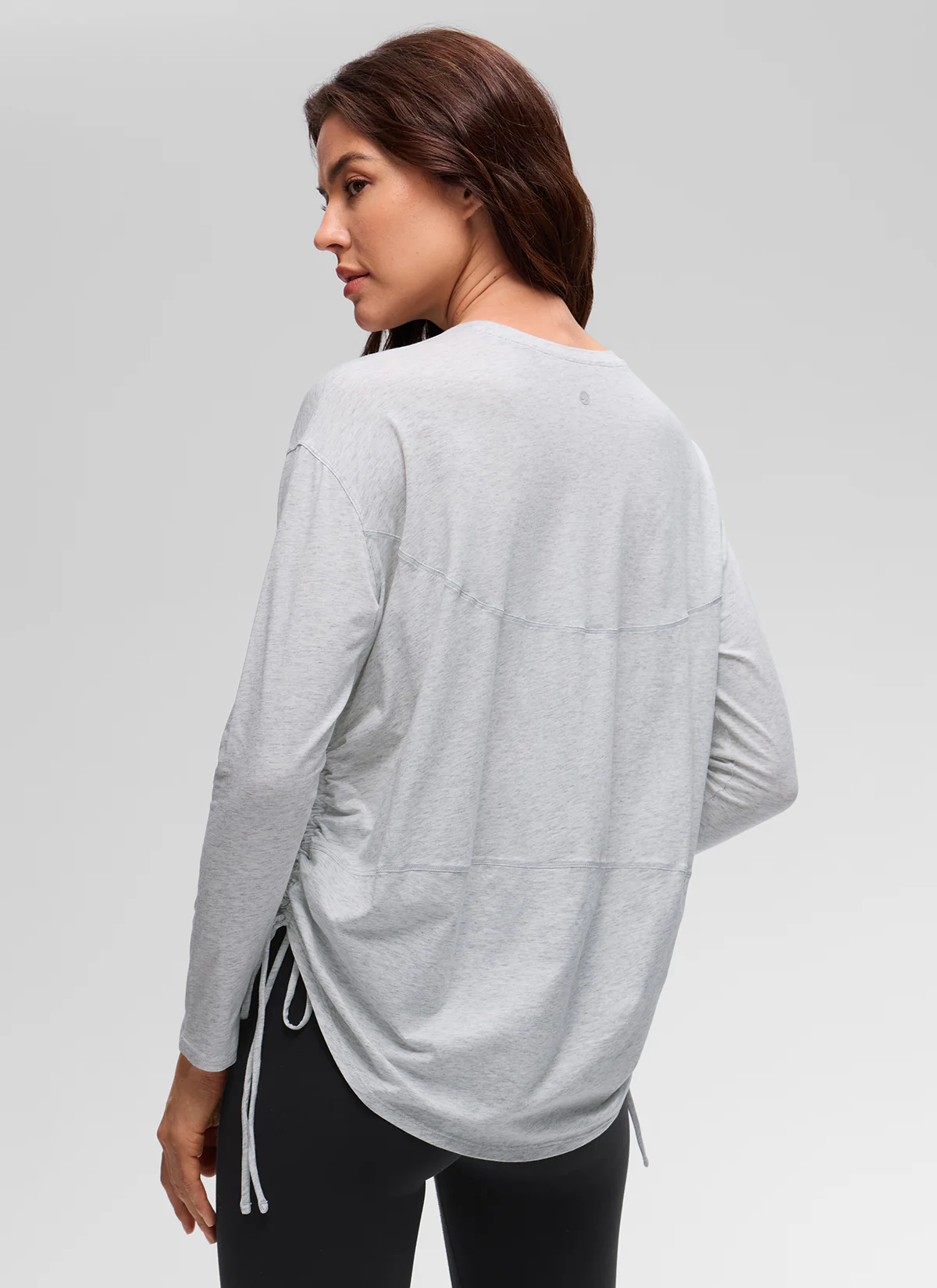 Pima Cotton Hip Length Ruched Long Sleeve - Image 10