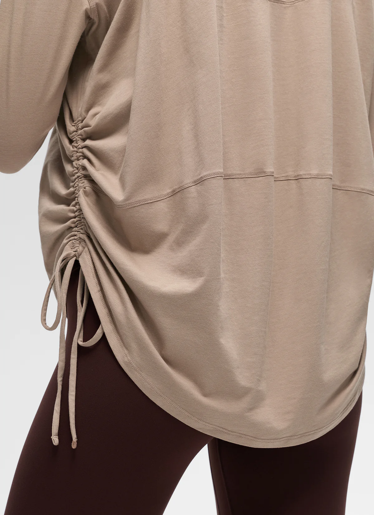 Pima Cotton Hip Length Ruched Long Sleeve - Image 24