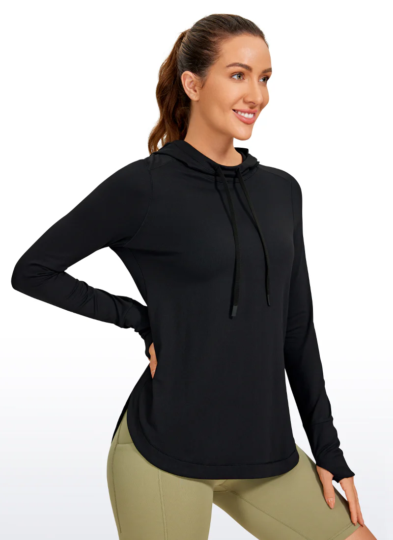 Brushed Feeling Thumbhole Hoodie - Image 5