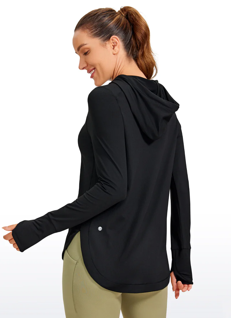 Brushed Feeling Thumbhole Hoodie - Image 6