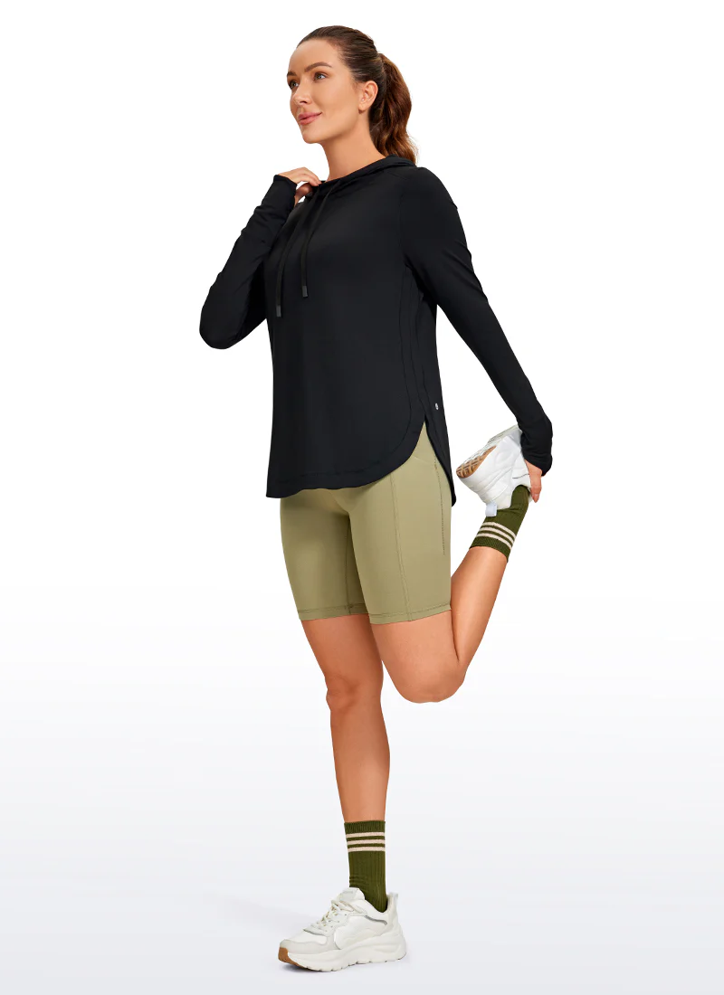 Brushed Feeling Thumbhole Hoodie - Image 7