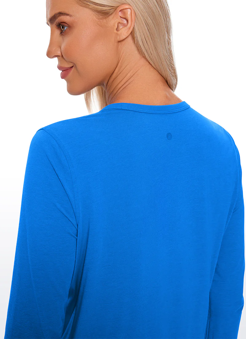 Pima Cotton Cropped Classic Fit Long Sleeve - Image 7