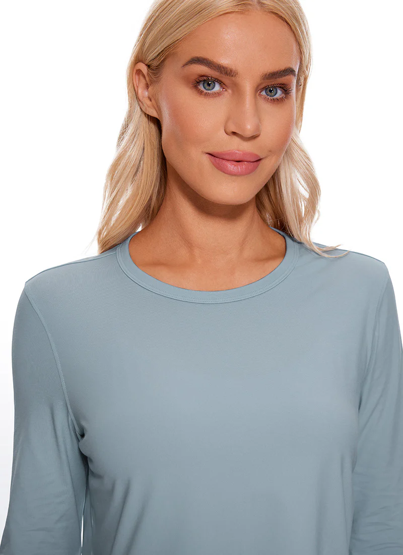 Pima Cotton Cropped Classic Fit Long Sleeve - Image 6