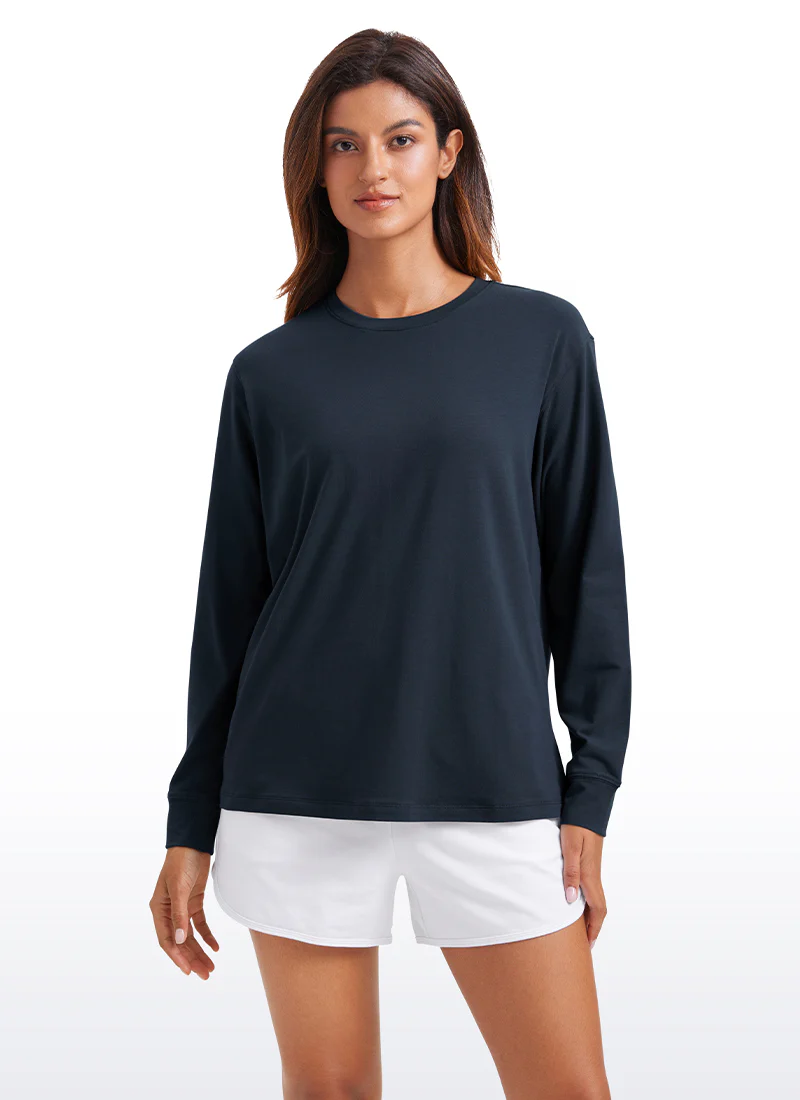Pima Cotton Loose Fit Long Sleeve - Image 14