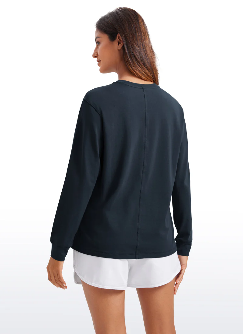 Pima Cotton Loose Fit Long Sleeve - Image 15