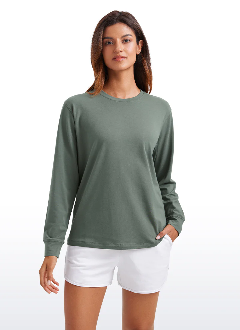 Pima Cotton Loose Fit Long Sleeve - Image 19