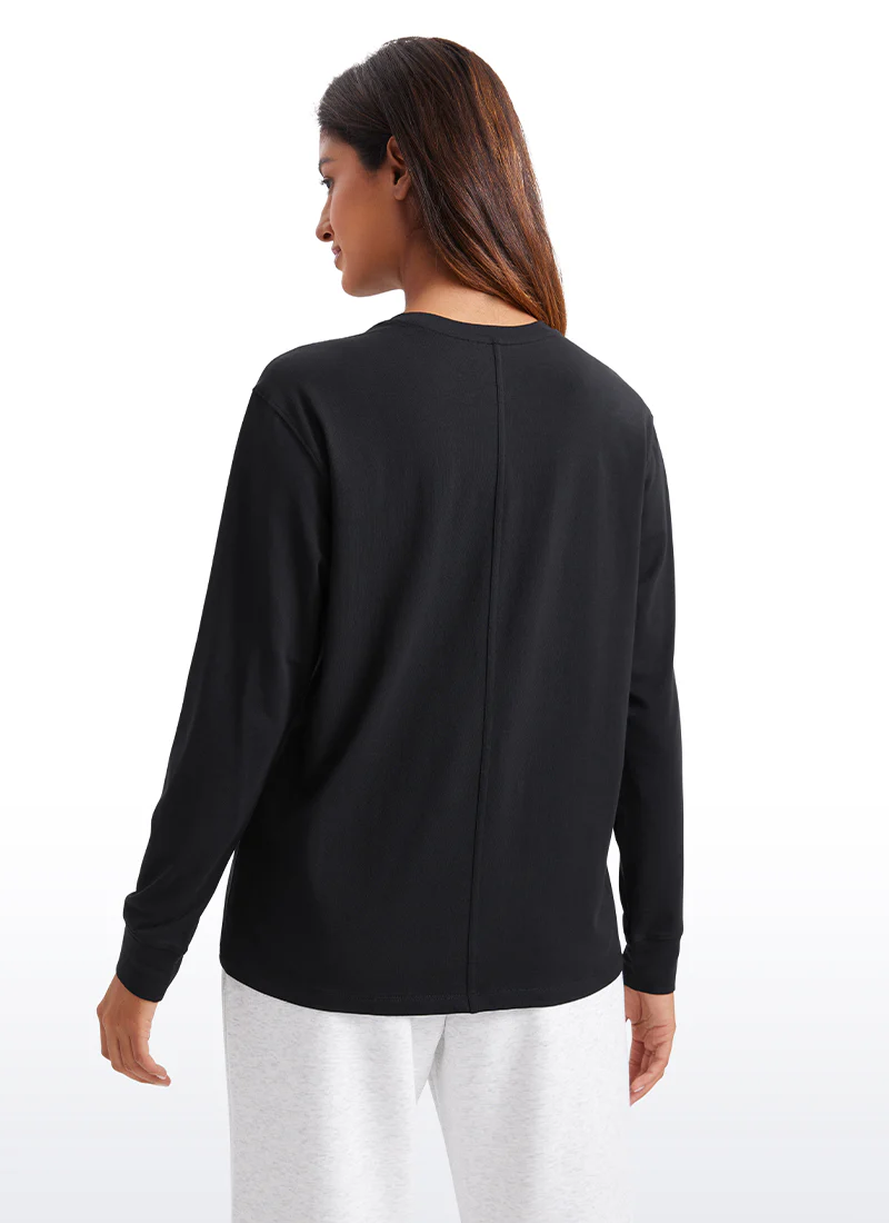 Pima Cotton Loose Fit Long Sleeve - Image 2
