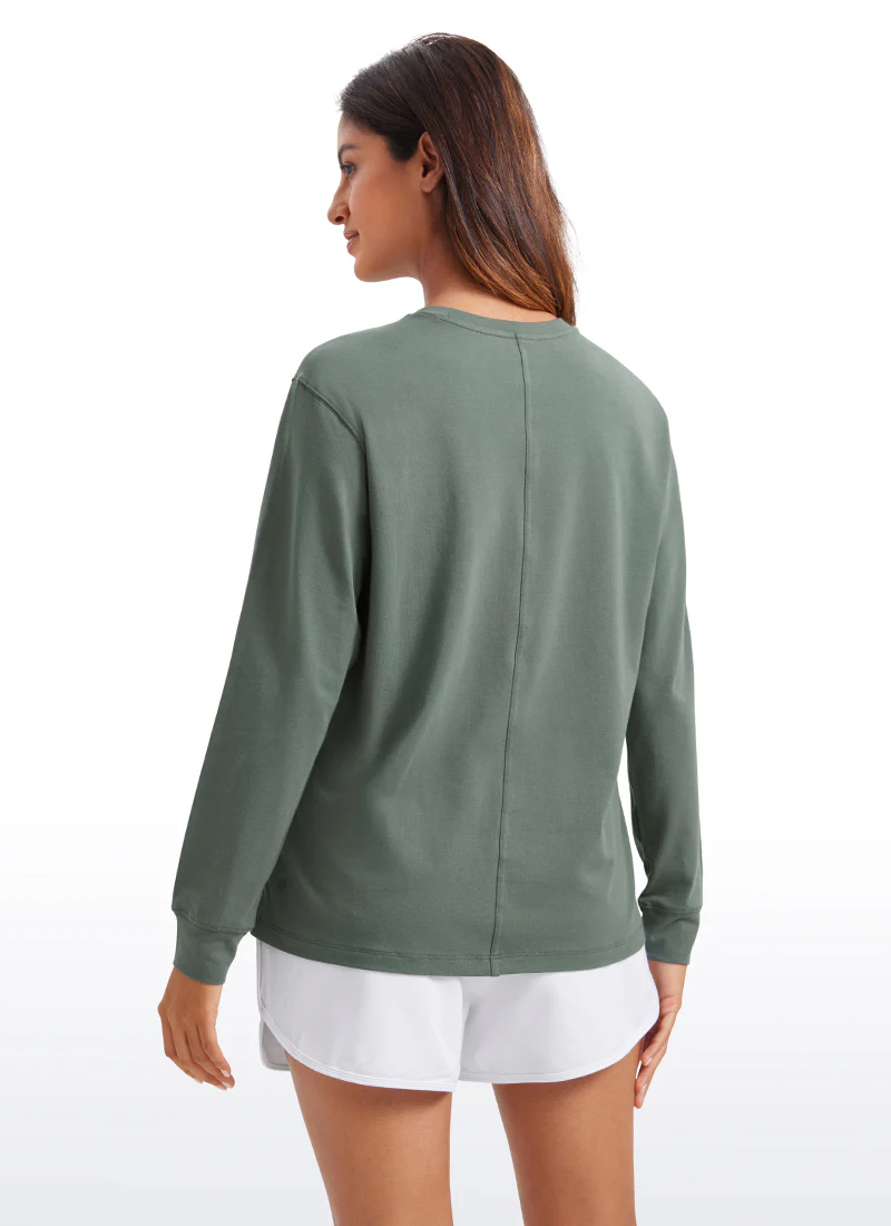 Pima Cotton Loose Fit Long Sleeve - Image 20